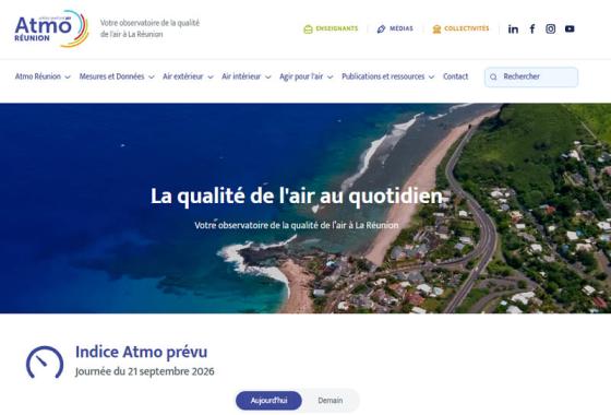 site web d'Atmo Réunion
