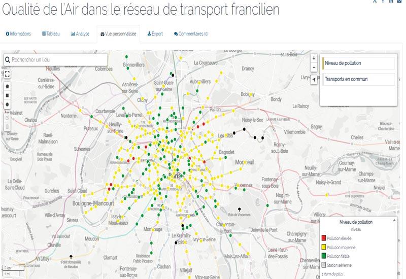carte des stations rer et métro