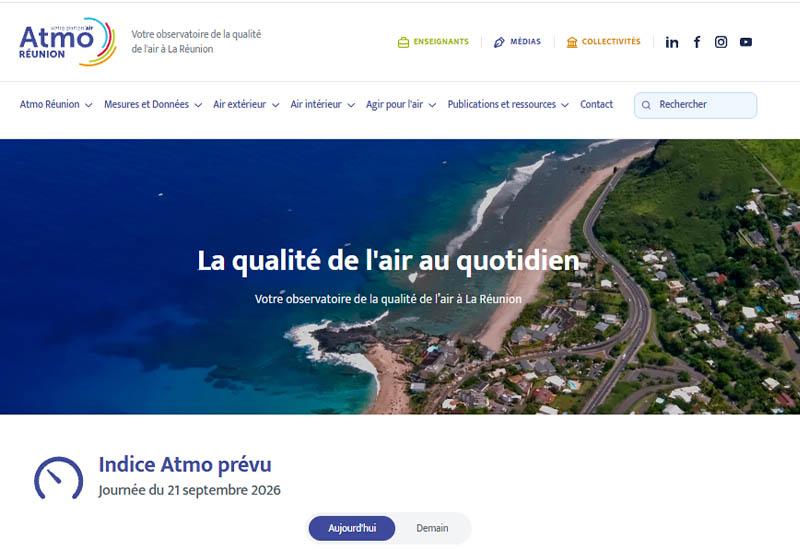 site web d'Atmo Réunion